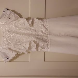 Prettt White ruffle sleeve romper